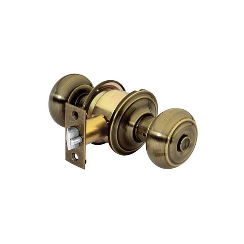 CERRADURA DE PERILLA SIN LLAVE LATON BRILLANTE T556PB