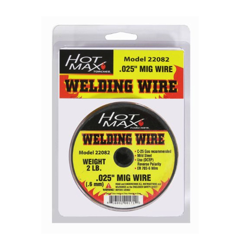 HOT MAX MIG WELDING WIRE - MILD STEEL, 0.025", 2 LIB (22082)