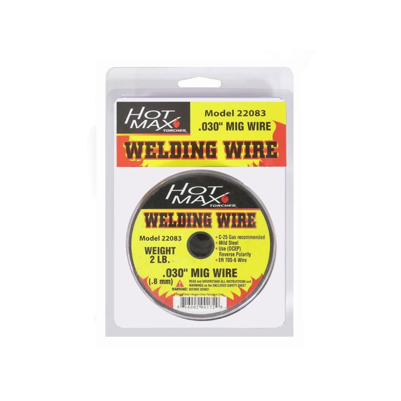 HOT MAX MIG WELDING WIRE - MILD STEEL, 0.030", 2 LIB (22083)