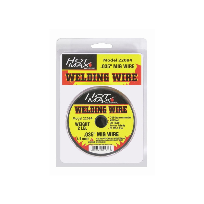 HOT MAX MIG WELDING WIRE - MILD STEEL, 0.035", 2 LIB (22084)