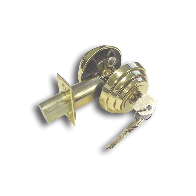 CERRADURA DOBLE CILINDRO LATON ANTIGUO C/TORNILLOS (MCBL20)