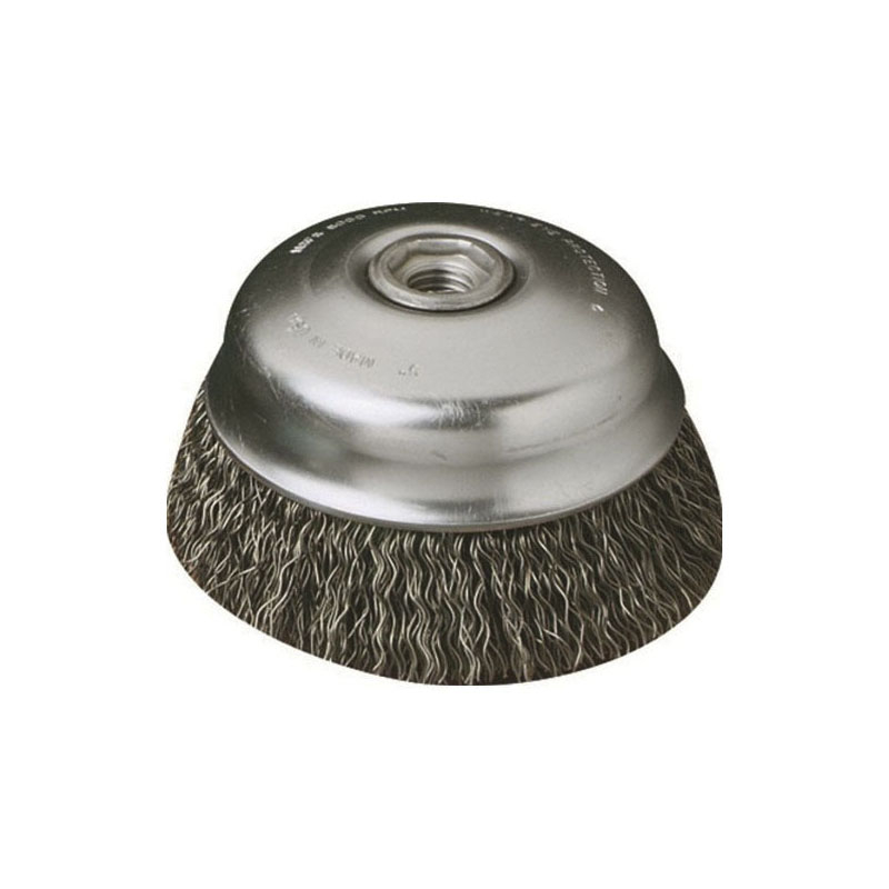 CEPILLO DE COPA DE ALAMBRE ONDULADO SAIT 2-3/4" X 0.014 X 5/8"-11 (6401)