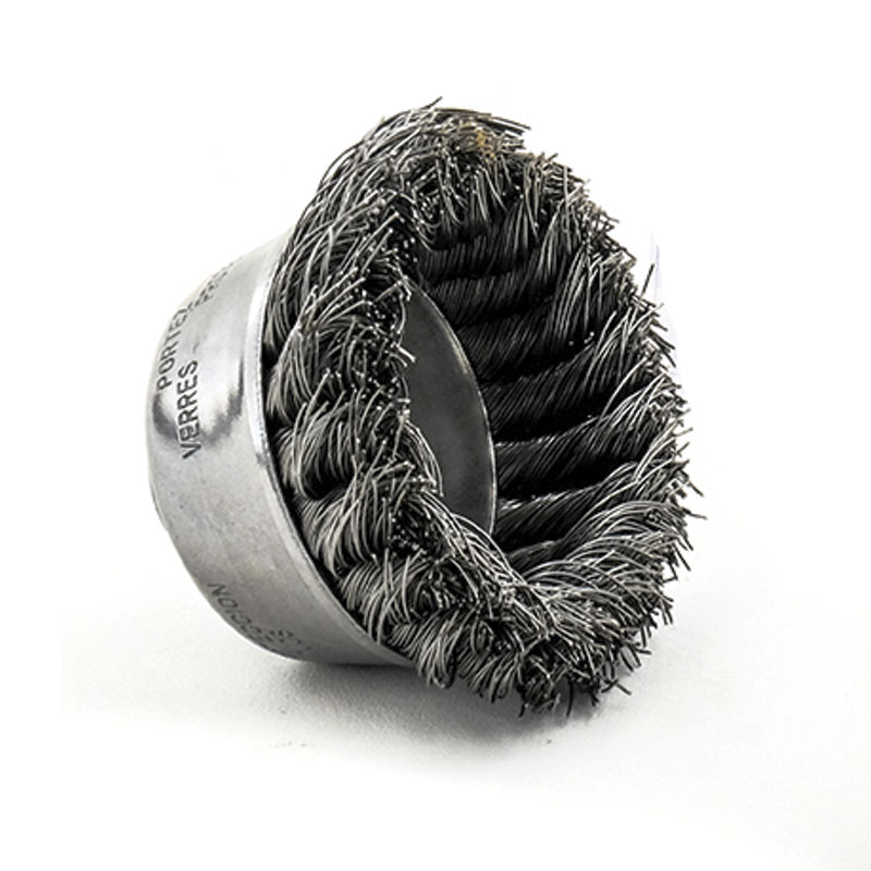 CEPILLO DE COPA ALAMBRE ONDULADO SAIT 3-1/2" X 0.014 X 5/8"-11 (6513)
