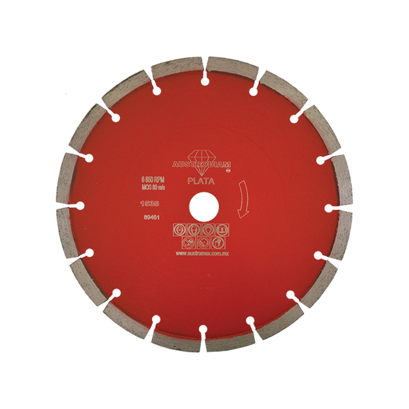 DISCO AUSTROMEX DIAMANTE ROJO 9", PARA CANTERA, DENTADO, MOD 1535
