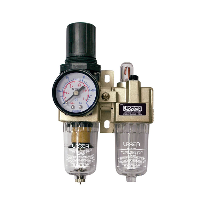 JUEGO FILTRO REGULADOR LUBRICADOR P/AIRE URREA 1/2" NPT (UPWL4)