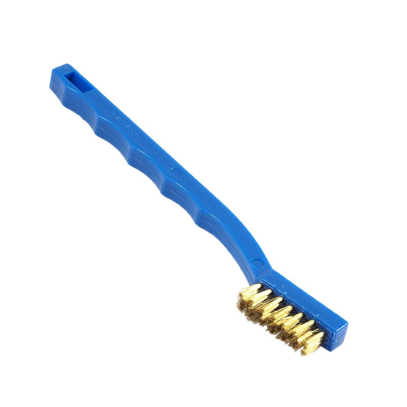 CEPILLO DE ALAMBRE DE BRONCE CON MANGO DE PLASTICO,7-1/4" X .006" (70489)