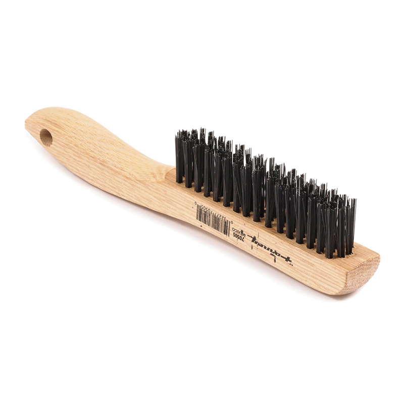 CEPILLO DE ALAMBRE DE ACERO, MANGO DE MADERA,10-1/4" X .014" (70505)