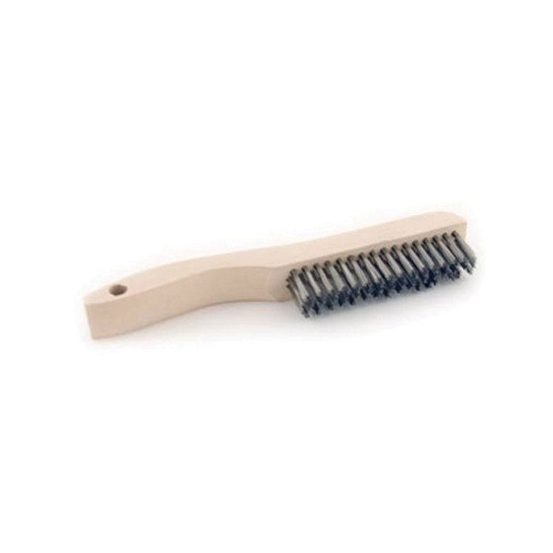 CEPILLO DE ALAMBRE ACERO INOXIDABLE CON MANGO DE MADERA, 10-1/4" X .013" (70520)