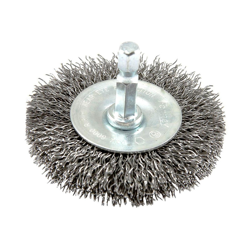 CEPILLO COPA DE ALAMBRE ONDULADO 1/4 "VÁSTAGO HEXAGONAL 2-1/2" X 1/4" HEX  .012" 72733