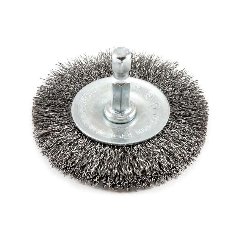 CEPILLO COPA DE ALAMBRE ONDULADO 1/4 "VÁSTAGO HEXAGONAL 2-1/2" X 1/4" HEX  .008" 72734