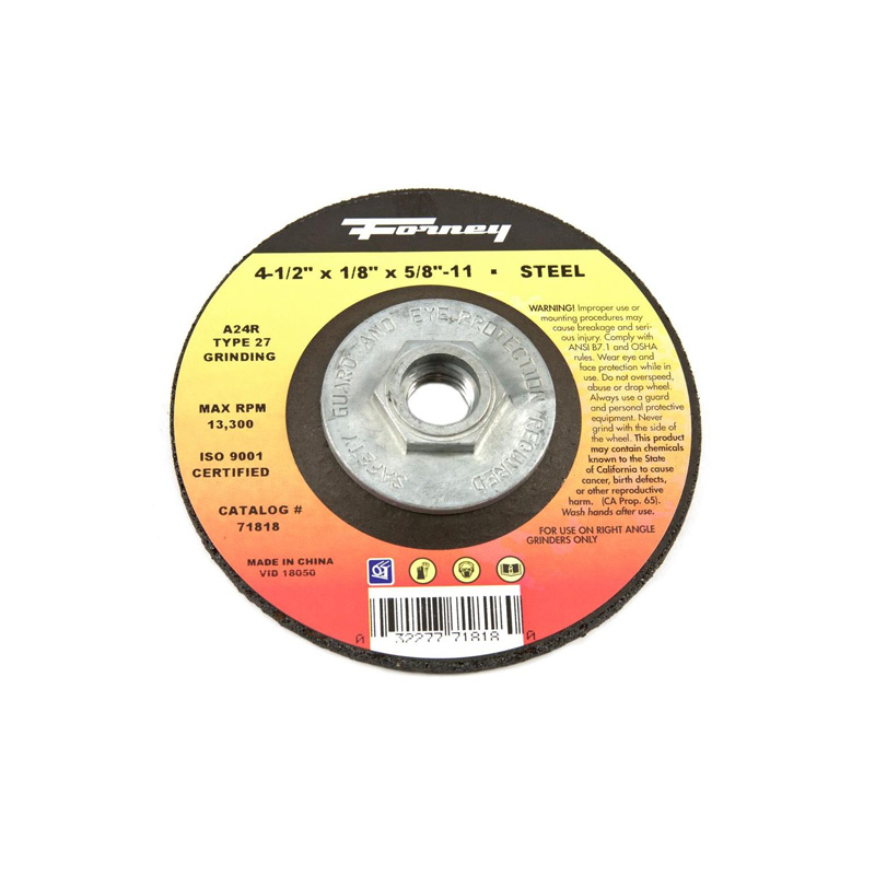 71818 TIPO 27 ACERO RUEDA DE RECTIFICAR 4-1/2 "X1 / 8" X 5/8 "A24R