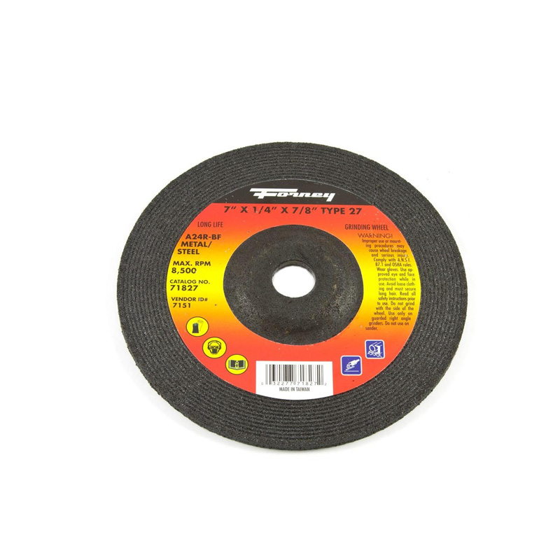 71827 TIPO 27 ACERO RUEDA DE RECTIFICAR 7 "X 1/4" X 7/8 "A24R