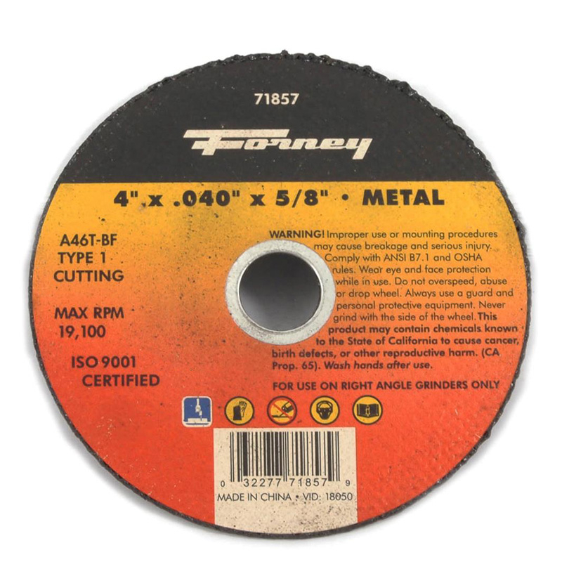 71857 TIPO 1 ACERO DE LA RUEDA DE CORTE DE 4 "X 0.040" X 5/8 "A46T-BF