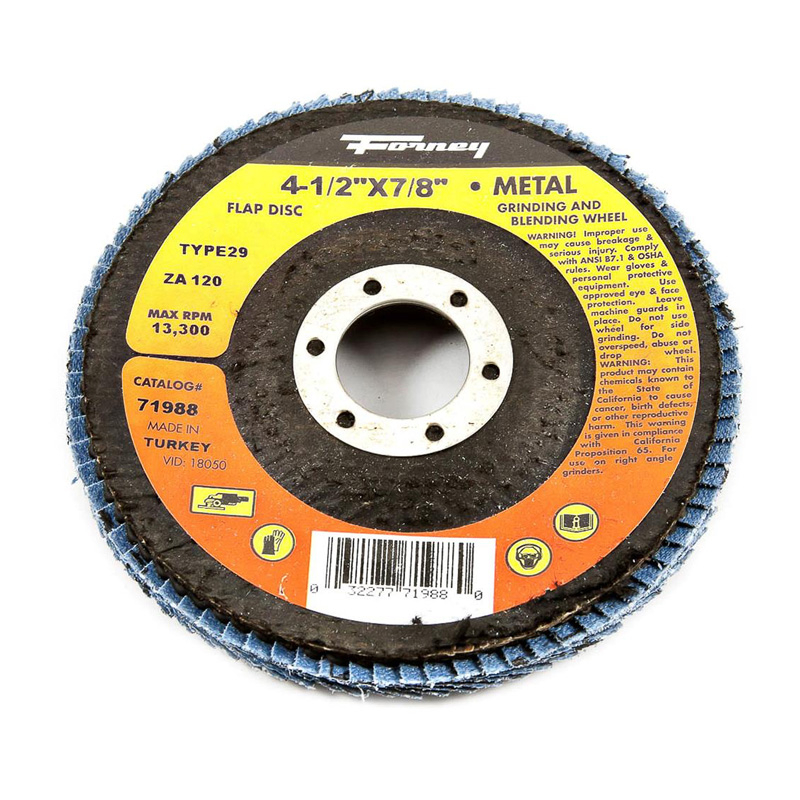DISCO DE ZIRCONIA AZUL ALTA DENSIDAD TIPO 29 DISC  4-1/2" X7/8"  GRIT 120 ZA120 (DW4523)