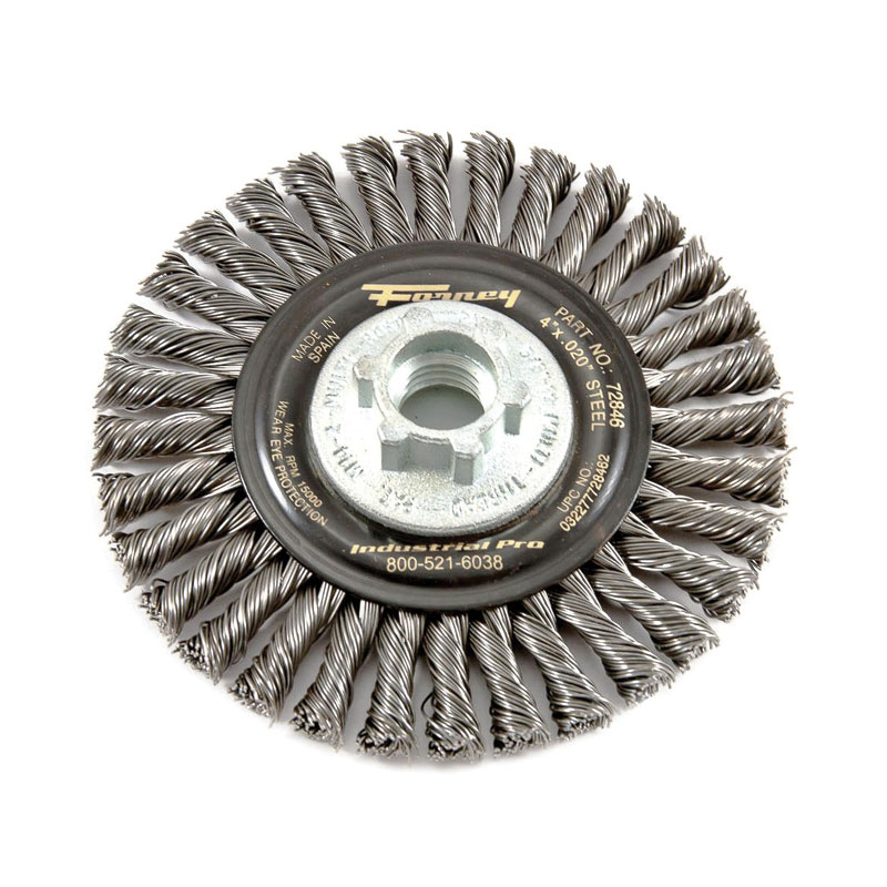 CEPILLO DE ALAMBRE TRENZADO 4 "X 5/8" -11 Y M14X2.0 0.020 " 72846
