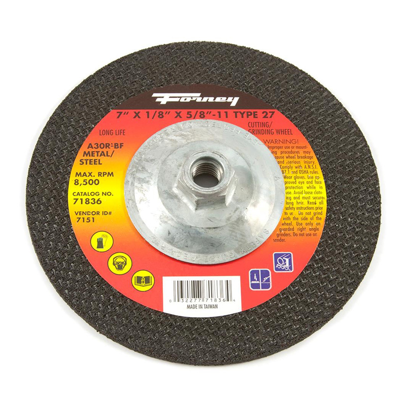71836 TIPO RUEDA DE RECTIFICAR 27 ACERO 7 "X 1/8" X 5/8 "-11 A30R