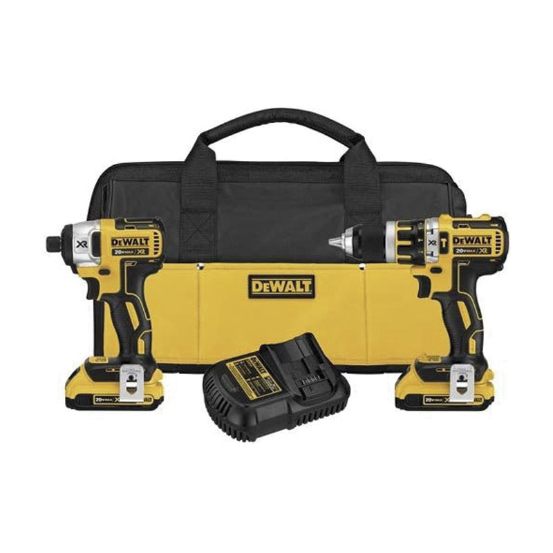 DCK286D2 20V MAX* XR LITHIUM ION BRUSHLESS COMPACT HAMMERDRILL & IMPACT DRIVER COMBO KIT