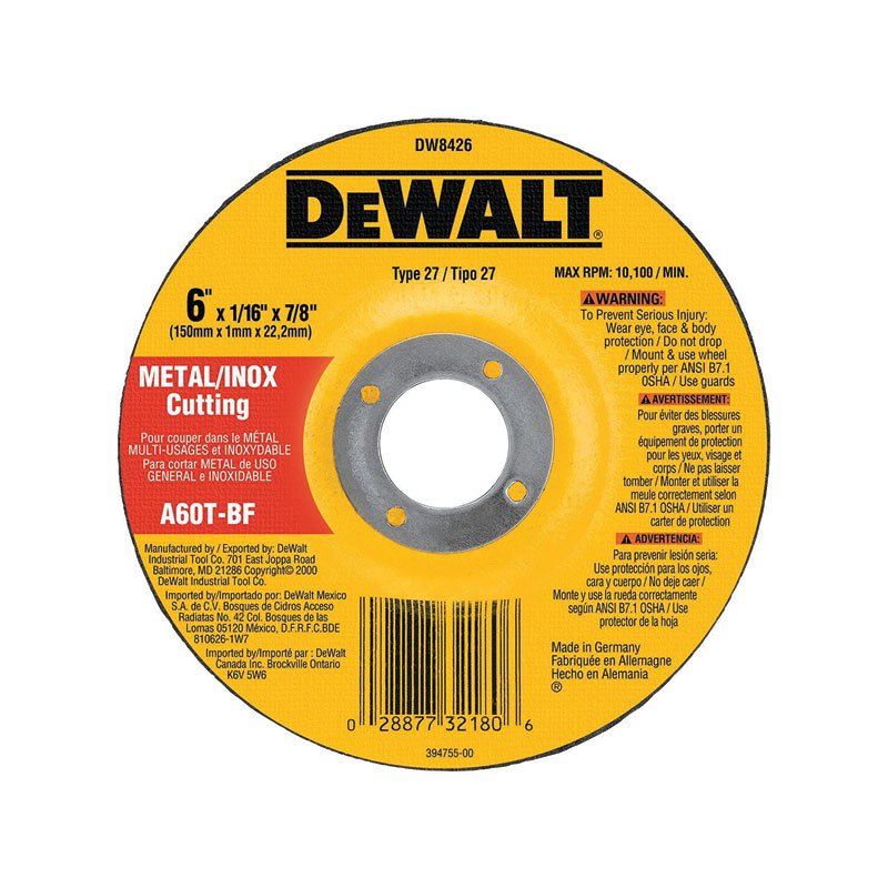 RUEDA DE CORTE DELGADO DCW 6" X .045" X 7/8" DW8426