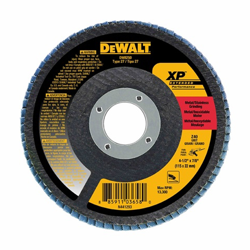 DISCO FLAP DE ALTA DENSIDAD 4-1/2"X 7/8"  Z60 T27 XP (DW8251)