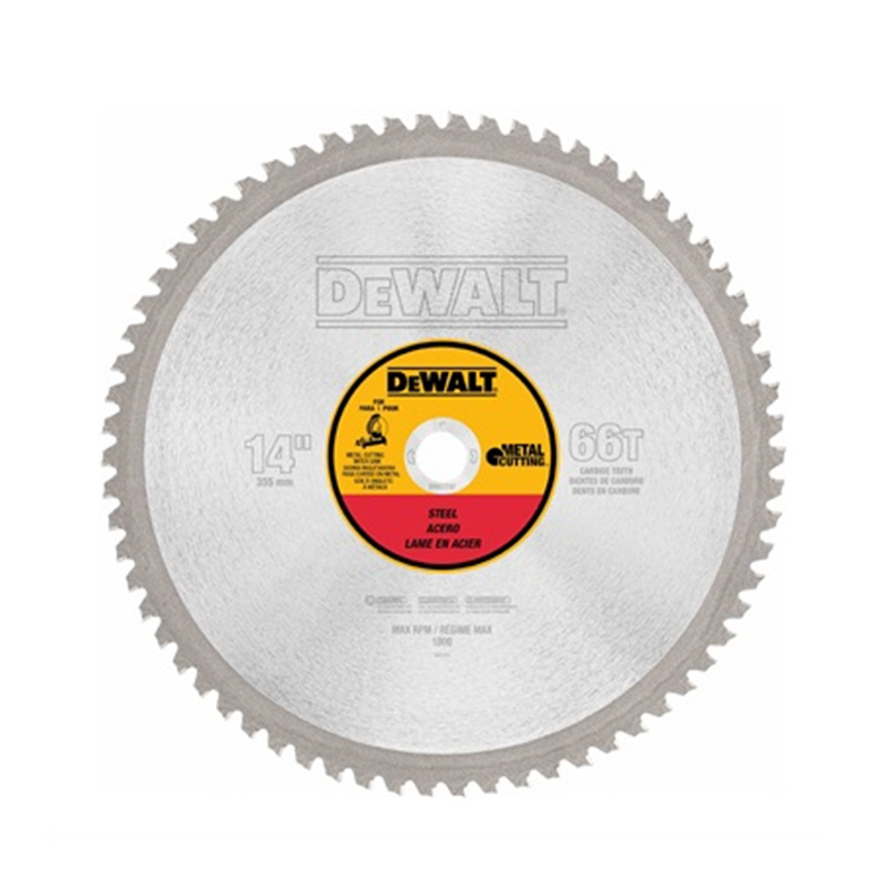 DISCO DE CORTE DE METAL HOJAS DE SIERRA 14" 66T H.GA 1" EJE (DWA7747)