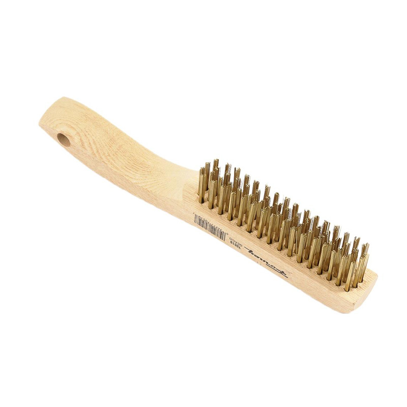 CEPILLO DE ALAMBRE BRONCE, MANGO DE MADERA,4 X 16" ( 70519)