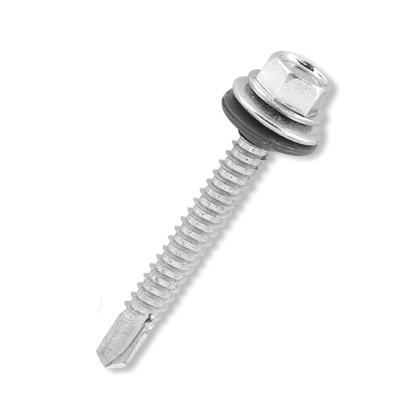 Pija Punta de Broca Larga Vida Hex c/sellador 1/4"-14 x 1-1/4" Galvanizada