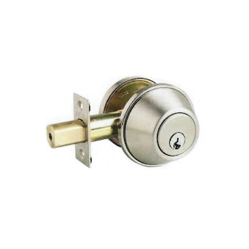 Cerradura doble cilindrocon llave, latón brillante (860AB)