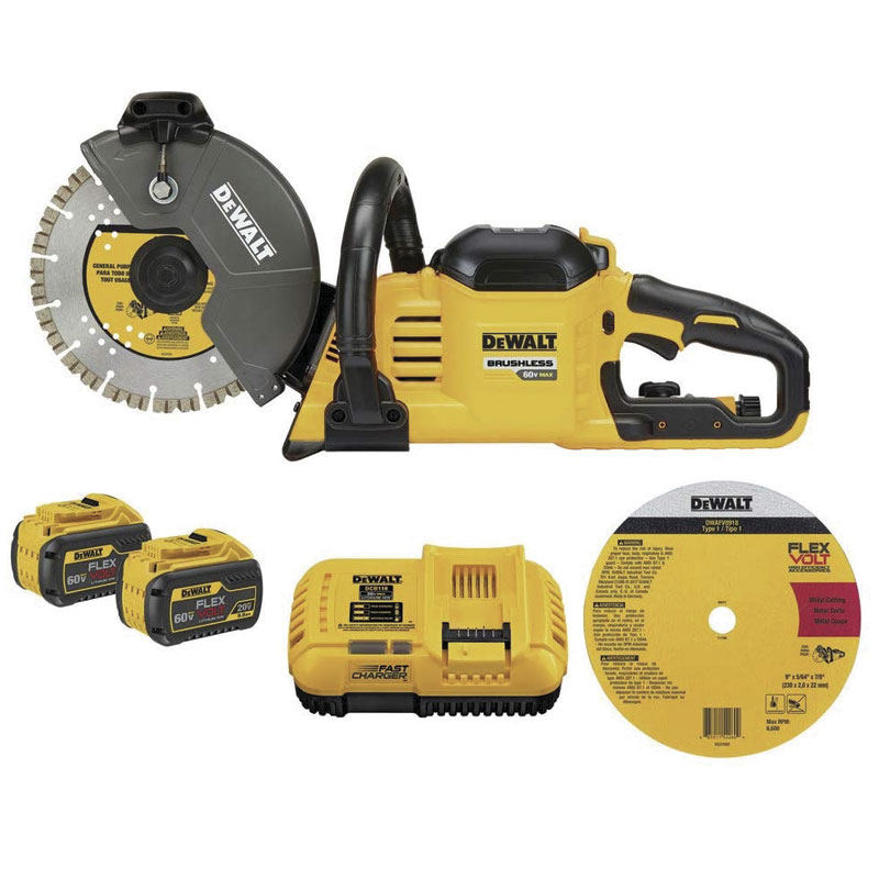 DEWALT FLEXVOLT 60V MAX* CORDLESS BRUSHLESS 9 IN. CUT-OFF SAW KIT (DCS692X2)