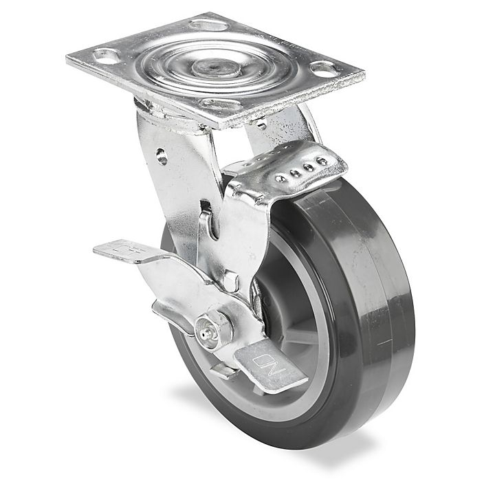 Rueda amaricana giratoria con freno 8", 900Lbs PHN-TLB (6680-01)