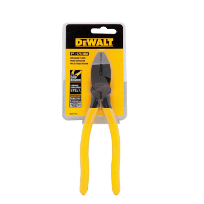 7? LINESMAN PLIERS GRIP ARMOR CHROME VANADIUM STEEL (DWHT70796)
